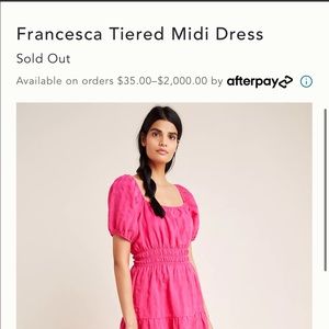 Anthropologie A+ Francesca Tiered Midi Dress